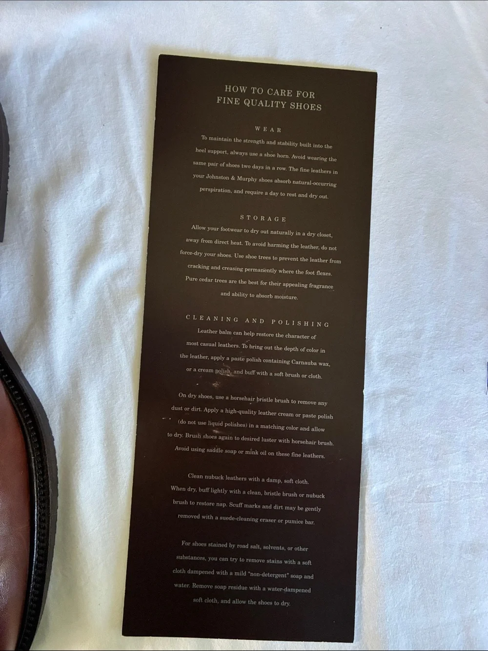 Johnston & Murphy Tan Leather Derby Shoes